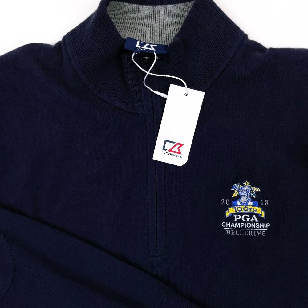 CUTTER & BUCK Men's Small Blue Sweater Bellerive
